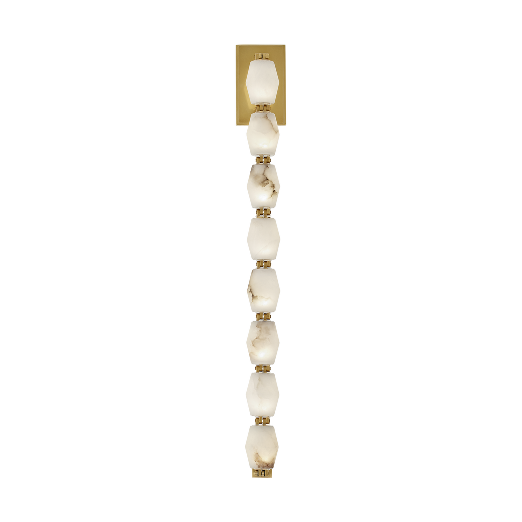 Collier Alabaster 28 Sconce | Hand-Rubbed Antique Brass 3000K