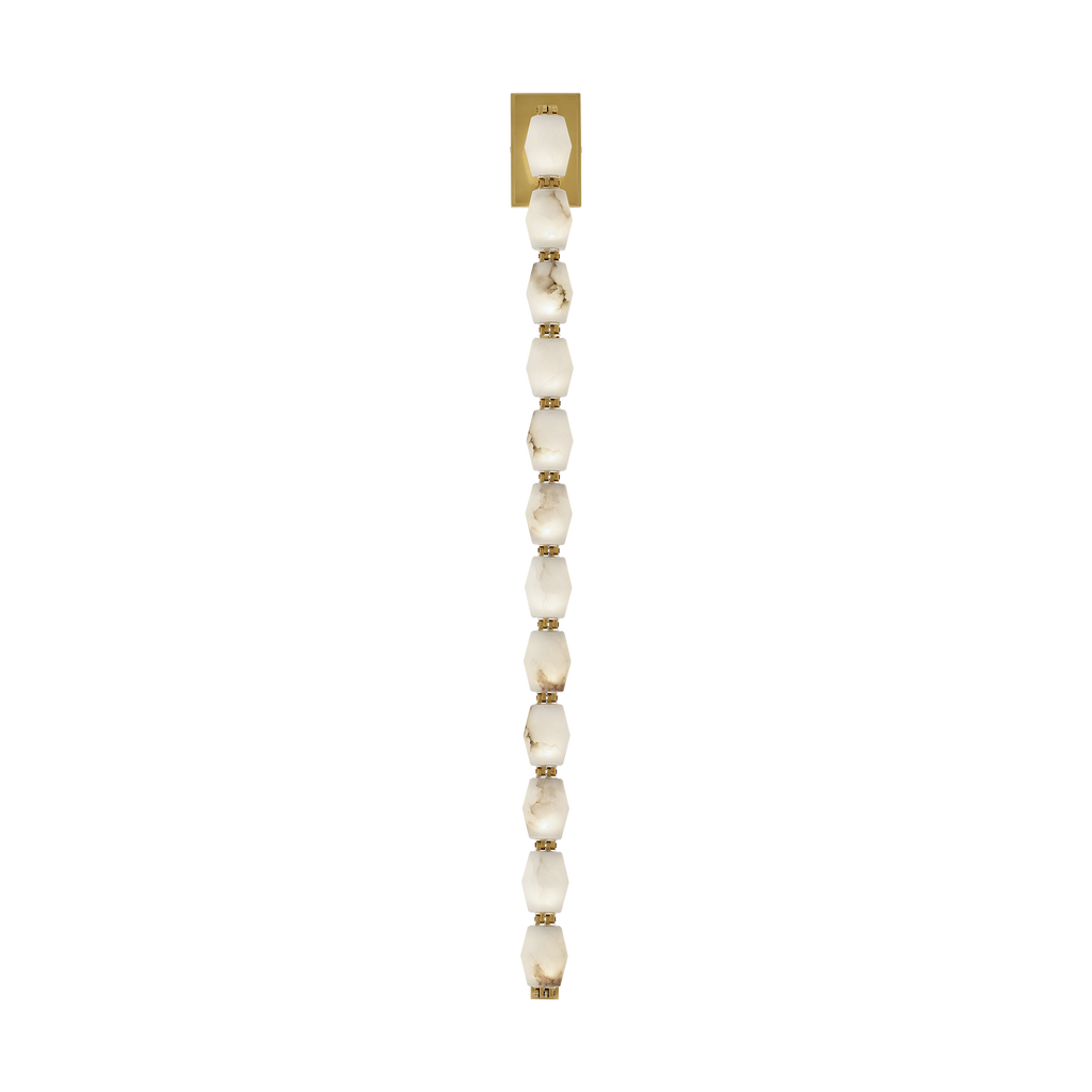 Collier Alabaster 40 Sconce | Hand-Rubbed Antique Brass 2700K