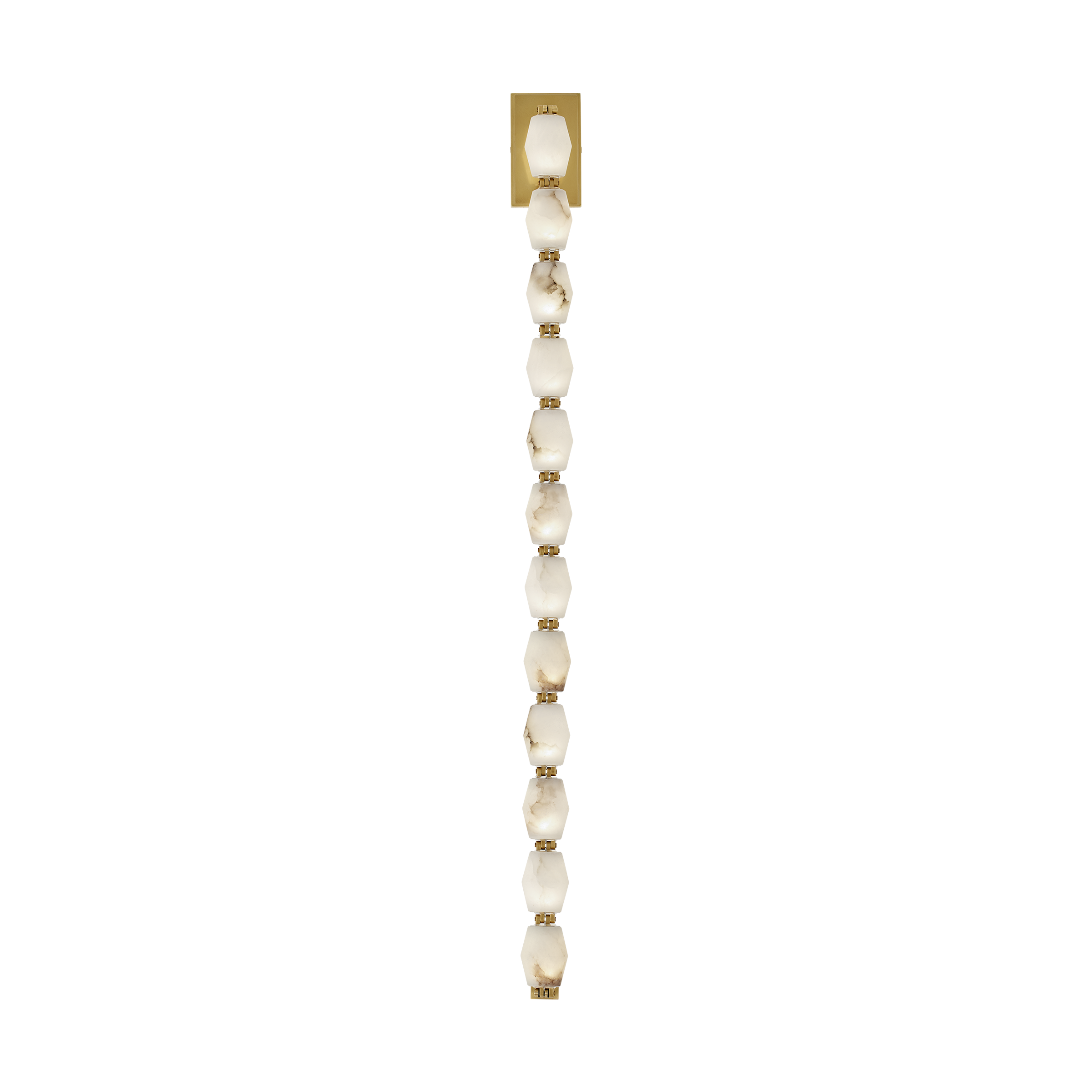 Collier Alabaster 40 Sconce | Hand-Rubbed Antique Brass 2700K