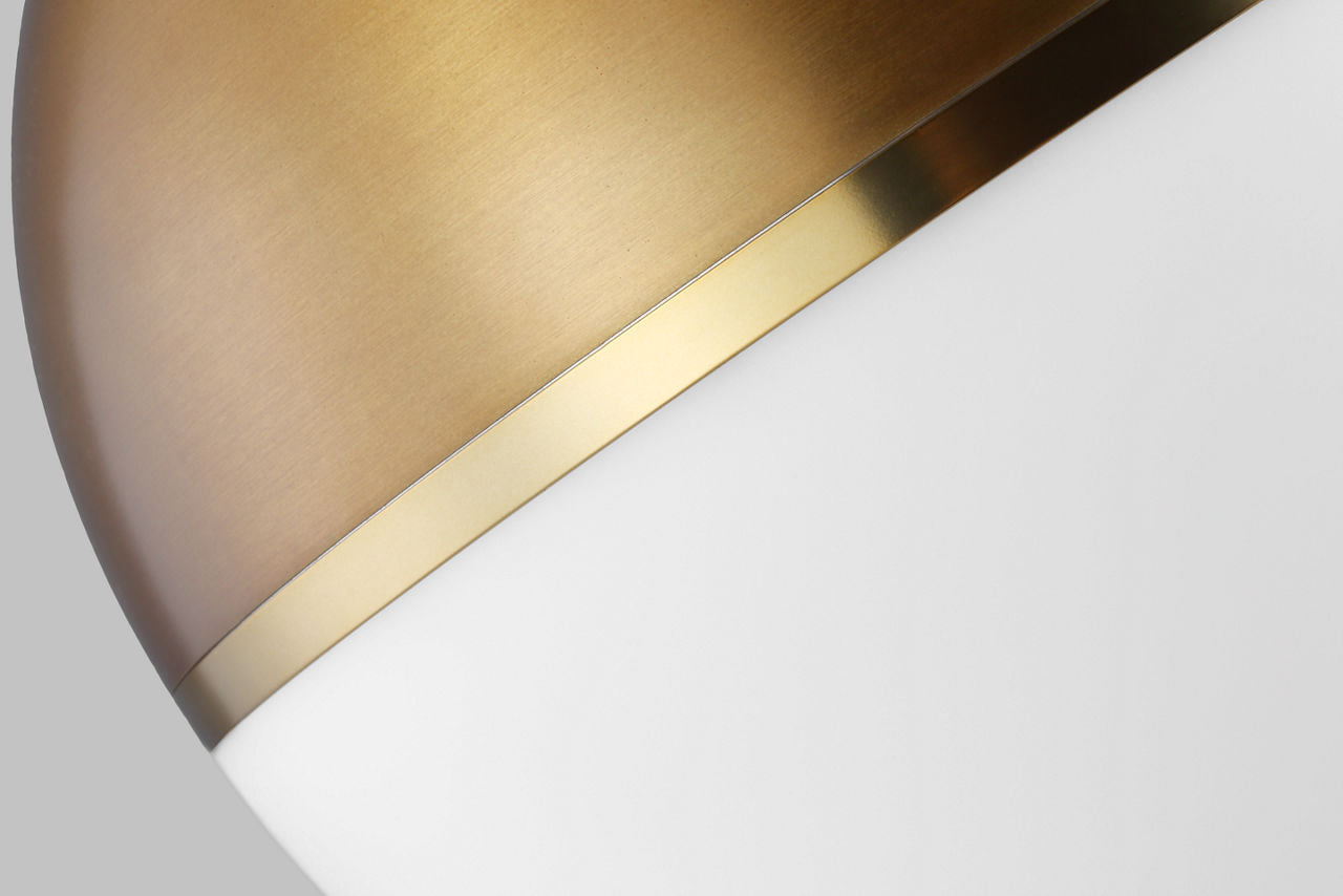 Akova Grande Pendant Aged Brass/Bright Brass 2700K 90 CRI med. base a21 led 90cri 2700k 120v
