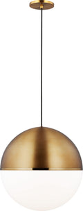 Akova X-Large Pendant | Aged Brass/Bright Brass Bulb Not Included