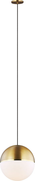 Akova Grande Pendant Aged Brass/Bright Brass 2700K 90 CRI med. base a21 led 90cri 2700k 120v