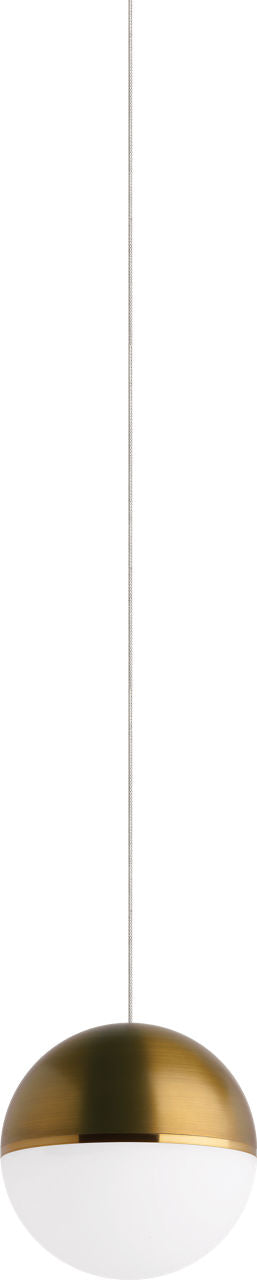 Akova Pendant | Aged Brass | Aged Brass-Bright Brass Monopoint Bulb(s) Included