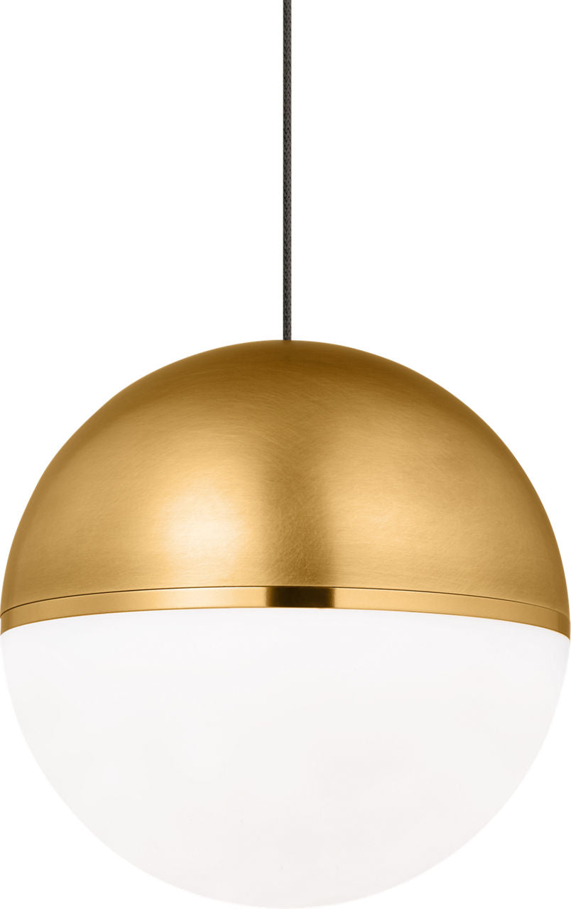 Akova Pendant | Aged Brass | Aged Brass-Bright Brass Monopoint Bulb(s) Included