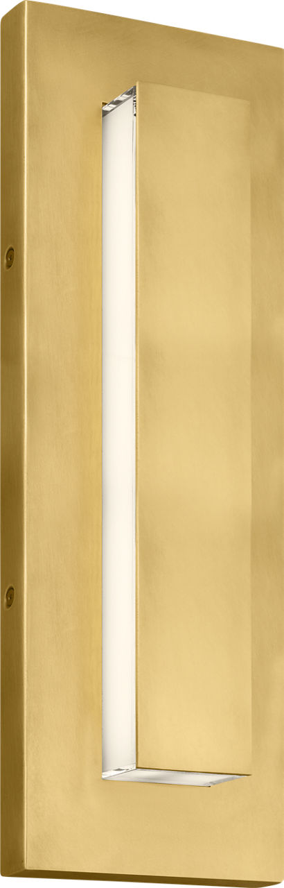 Aspen 15 Outdoor Wall Natural Brass 3000K 90 CRI In-Line Fuse + Surge Protection
