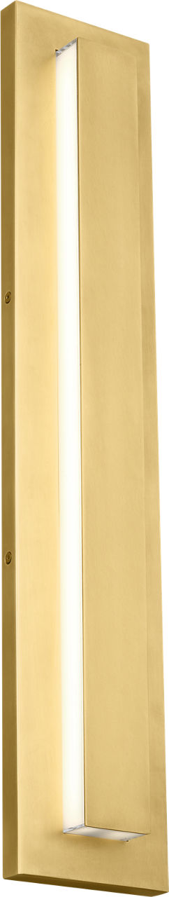 Aspen 26 Outdoor Wall Natural Brass 3000K 90 CRI In-Line Fuse + Surge Protection