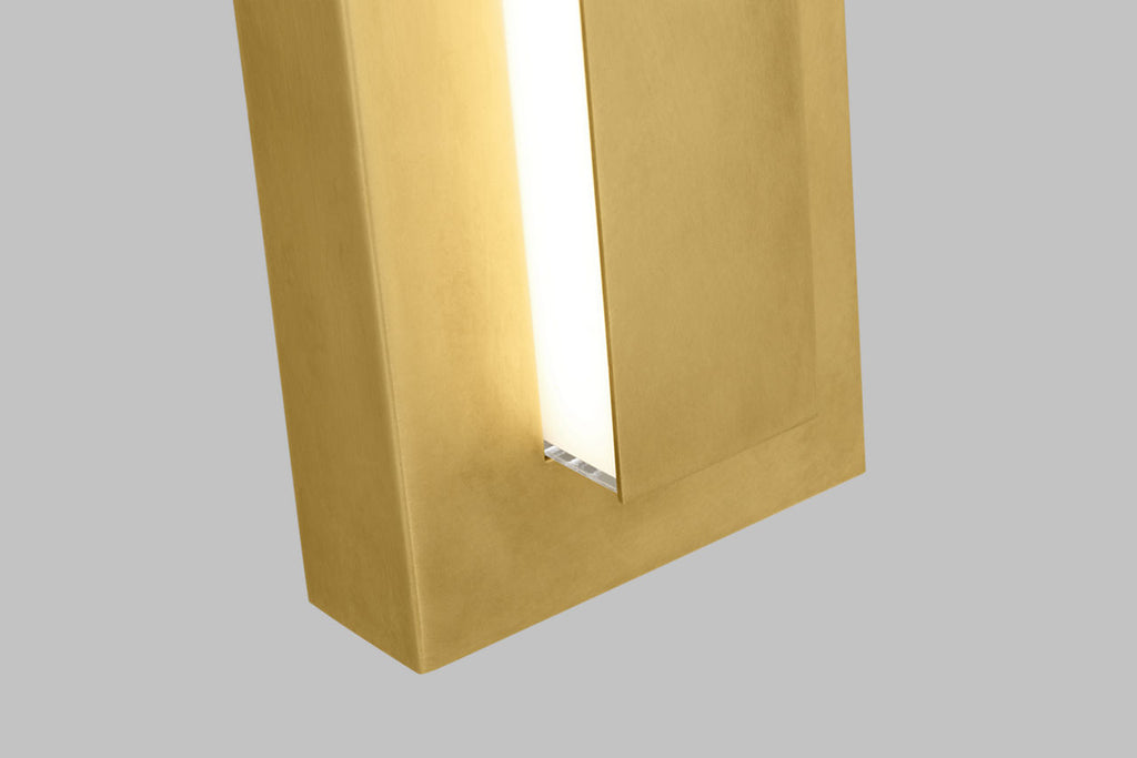 Aspen 36 Outdoor Wall Natural Brass 3000K 90 CRI In-Line Fuse