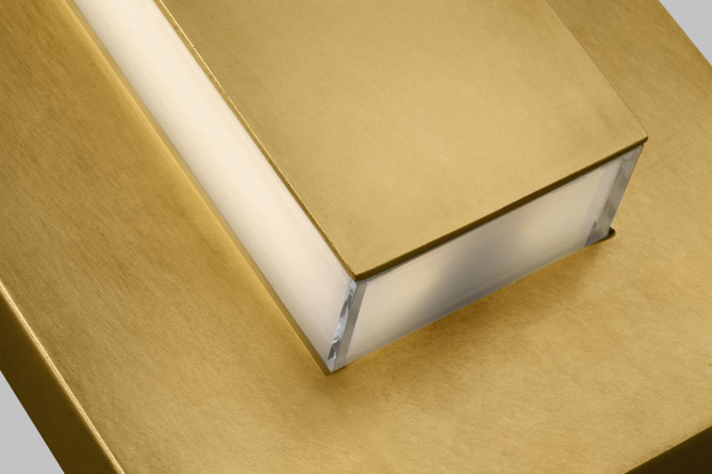Aspen 8 Outdoor Wall Natural Brass 3000K 90 CRI Surge Protection