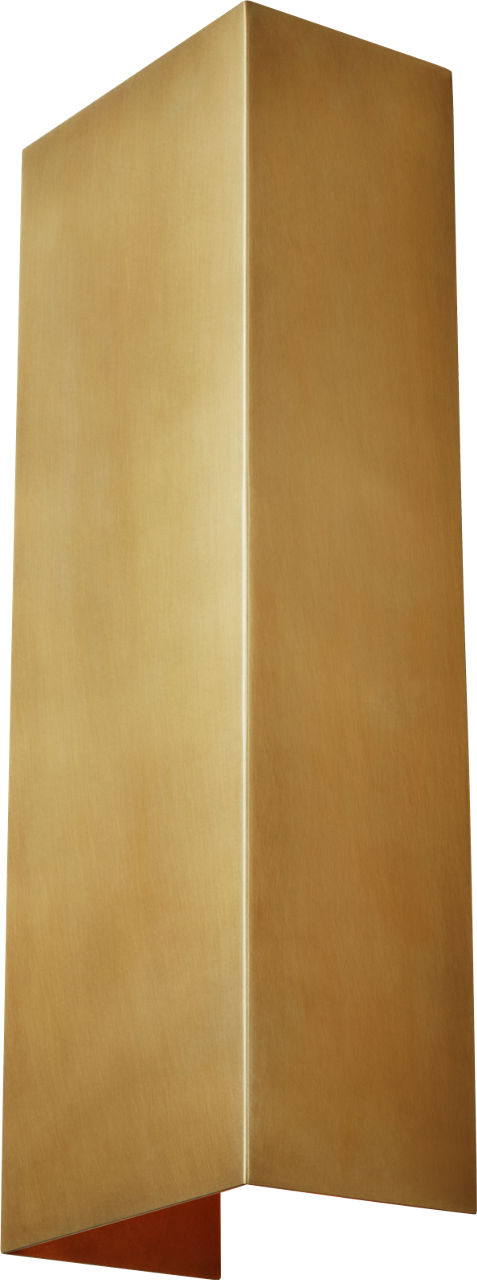 Brompton Large Wall Sconce Natural Brass 3000K 90 CRI integrated led 90 cri 3000k 120v-277v unv