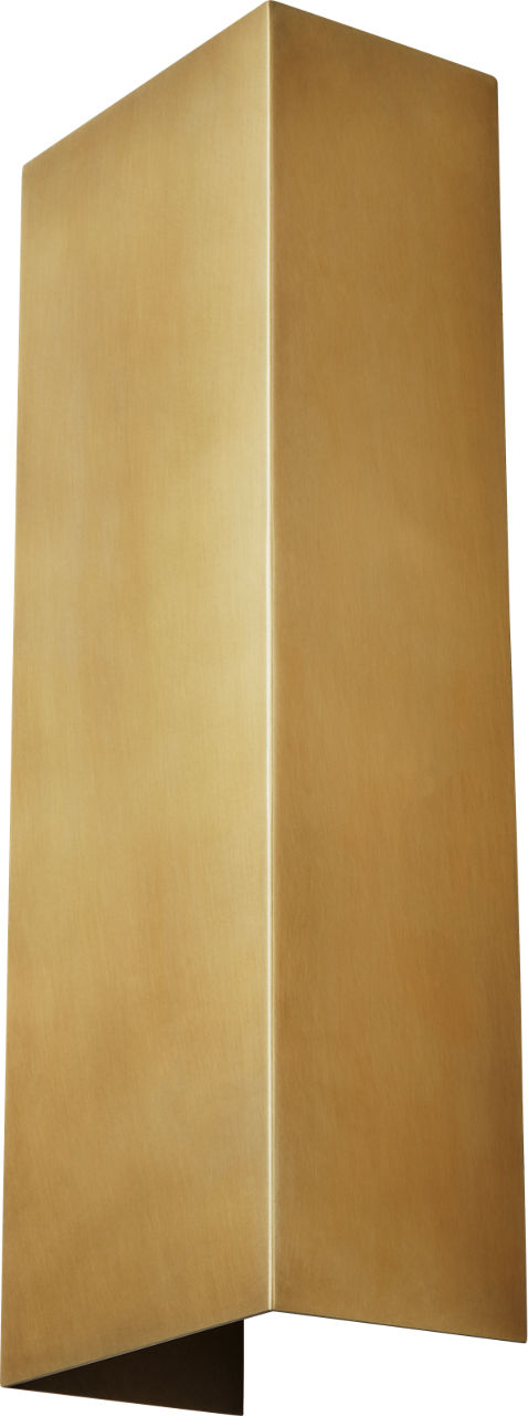 Brompton Large Wall Sconce Natural Brass 3000K 90 CRI integrated led 90 cri 3000k 120v-277v unv
