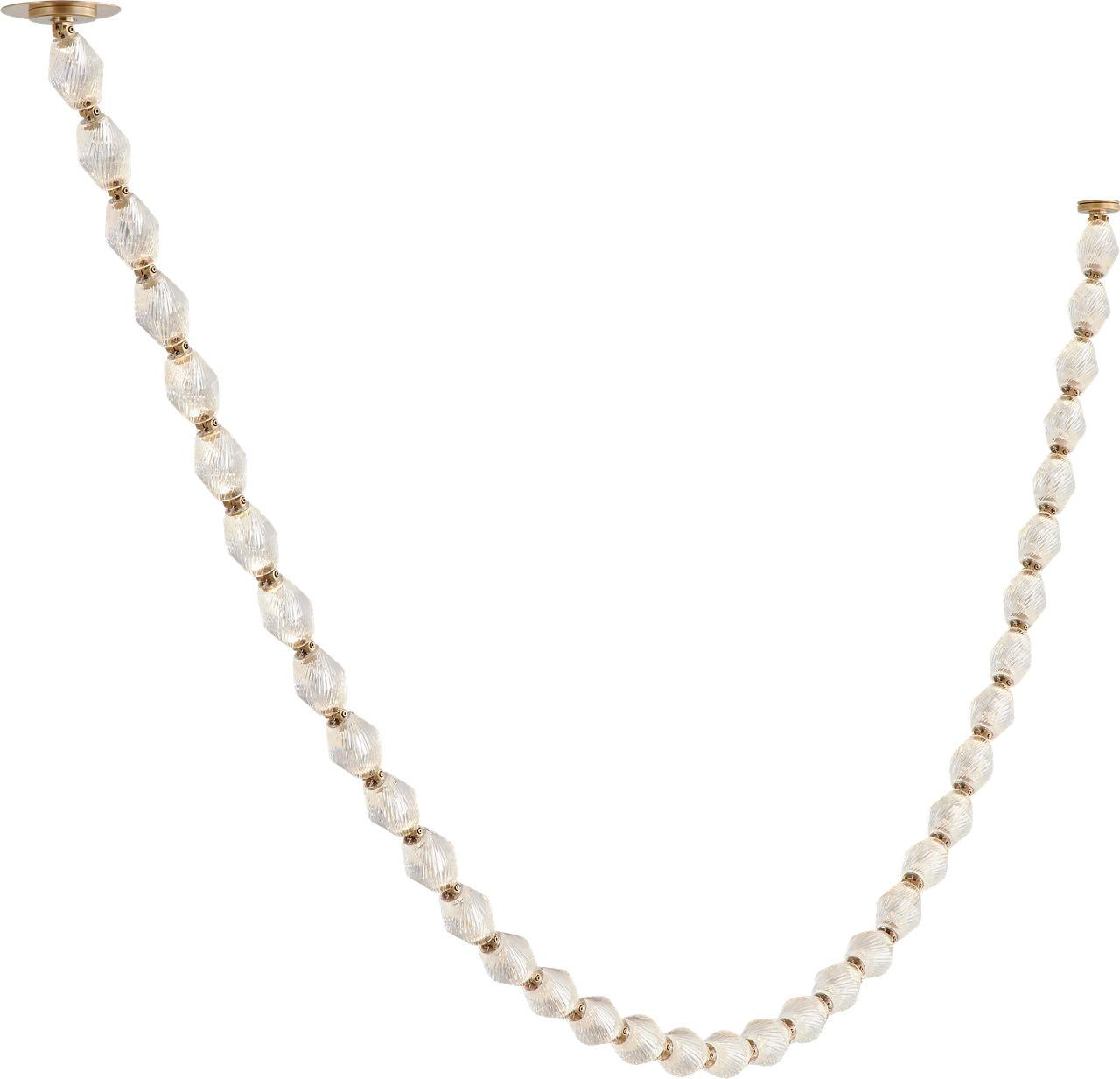 Collier 108 Chandelier Natural Brass LED 90 CRI 3000K 120V (Remote)