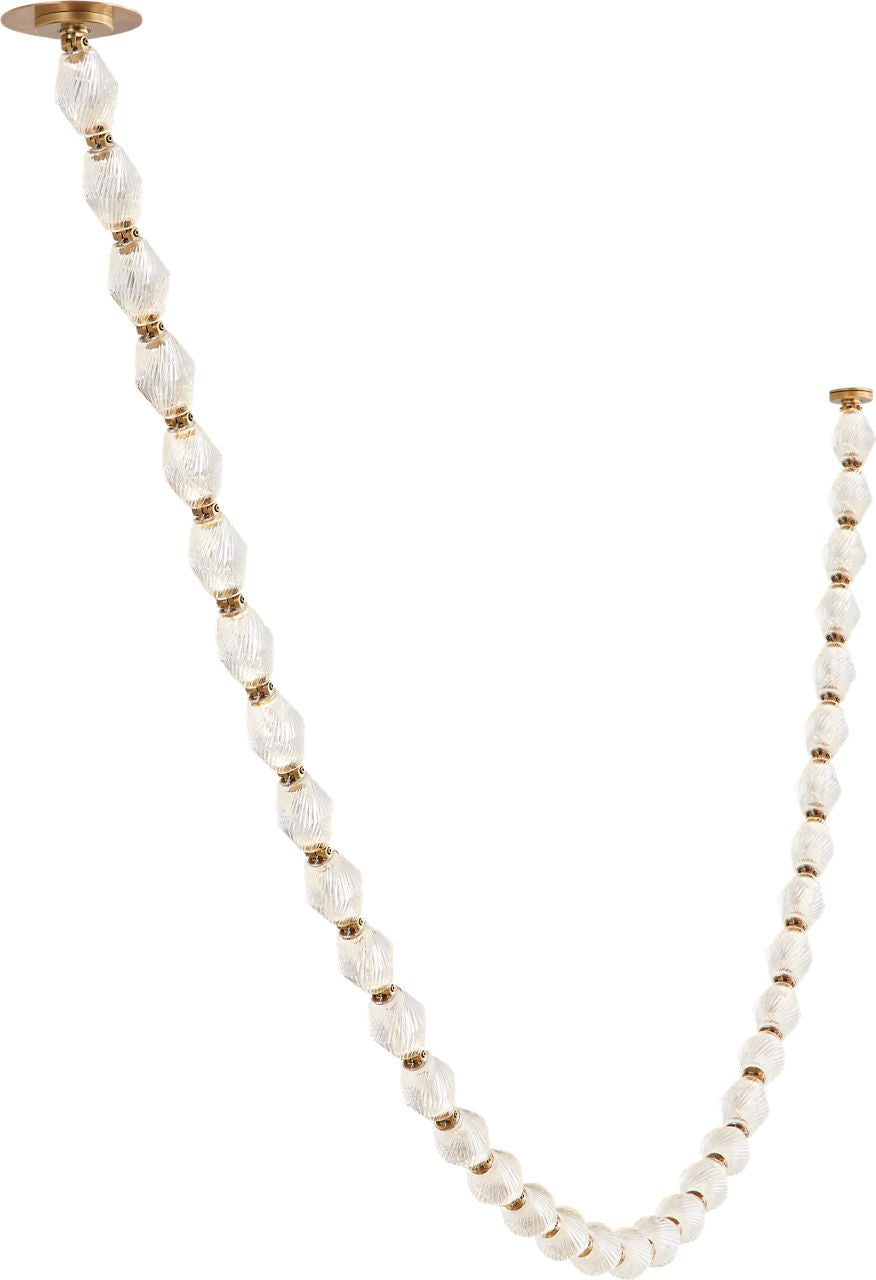 Collier 108 Chandelier Natural Brass Integrated LED 90 CRI 2700K 120V (Remote)