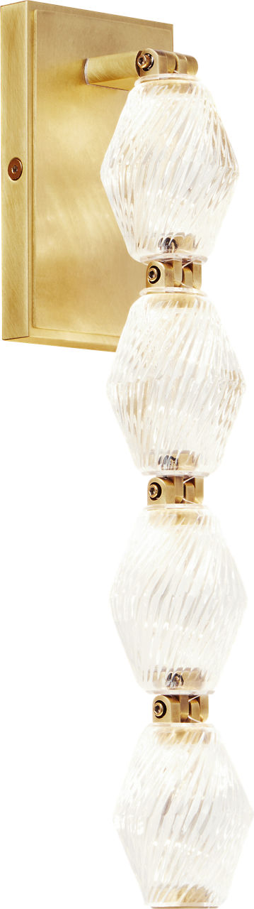 Collier 15 Wall Sconce Natural Brass Integrated LED 90 CRI 3000K 120-277V Universal