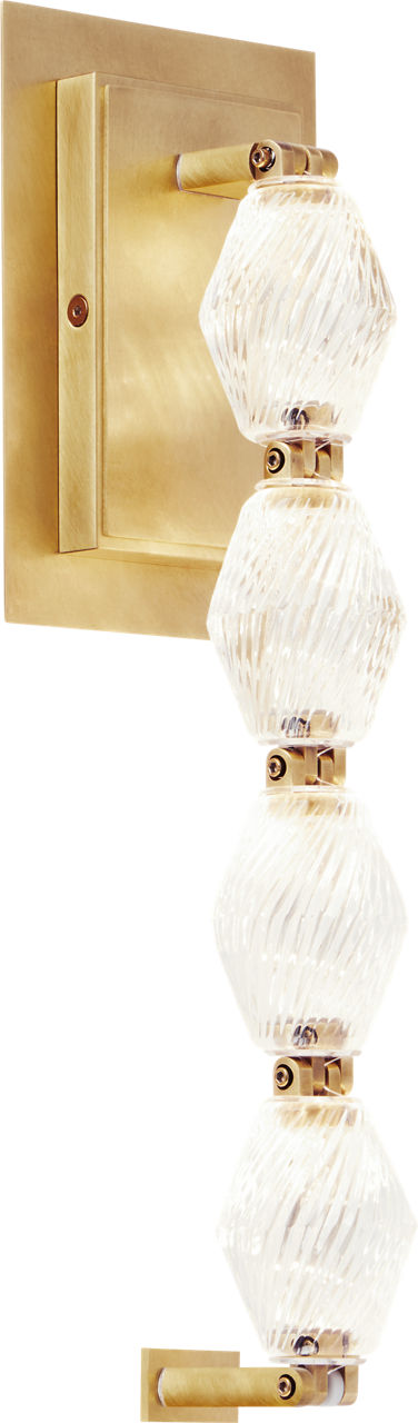 Collier 15 Wall Sconce Natural Brass Integrated LED 2700K 90 CRI 120-277V Universal