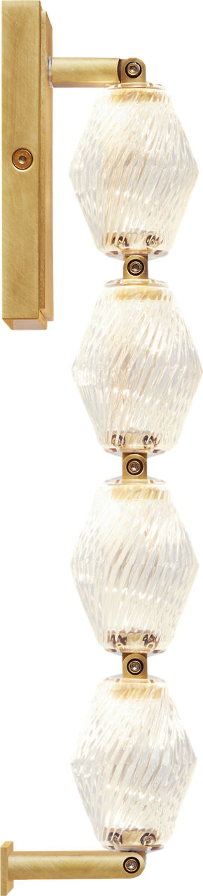 Collier 15 Wall Sconce Natural Brass Integrated LED 2700K 90 CRI 120-277V Universal
