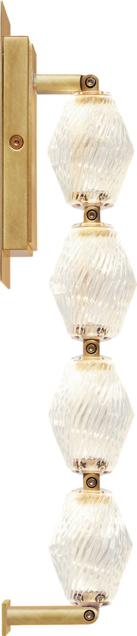 Collier 15 Wall Sconce Natural Brass Integrated LED 2700K 90 CRI 120-277V Universal