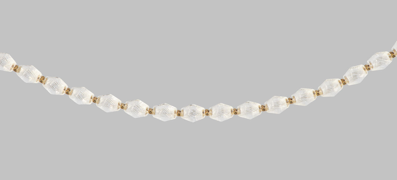 Collier 240 Chandelier Natural Brass Integrated LED 90 CRI 2700K 120-277V Universal (Surface)