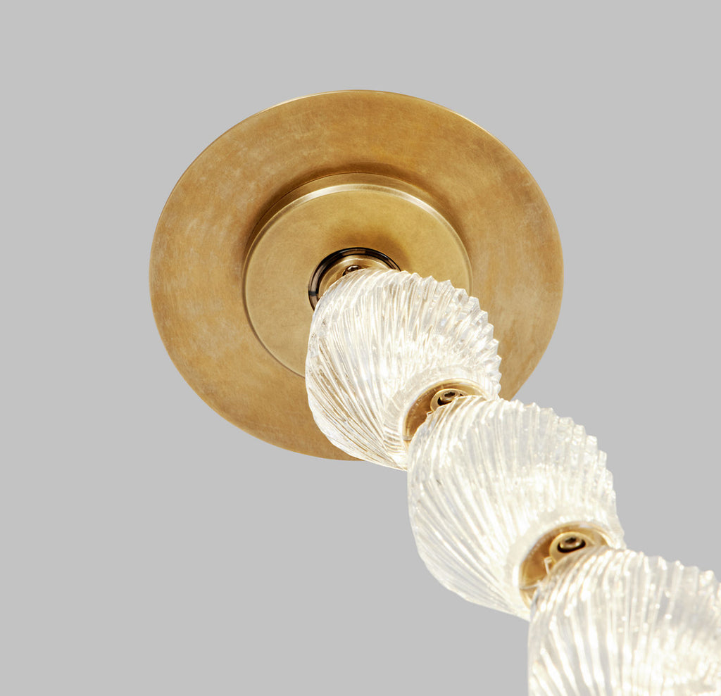 Collier 240 Chandelier Natural Brass LED 90 CRI 3000K 120V (Remote)