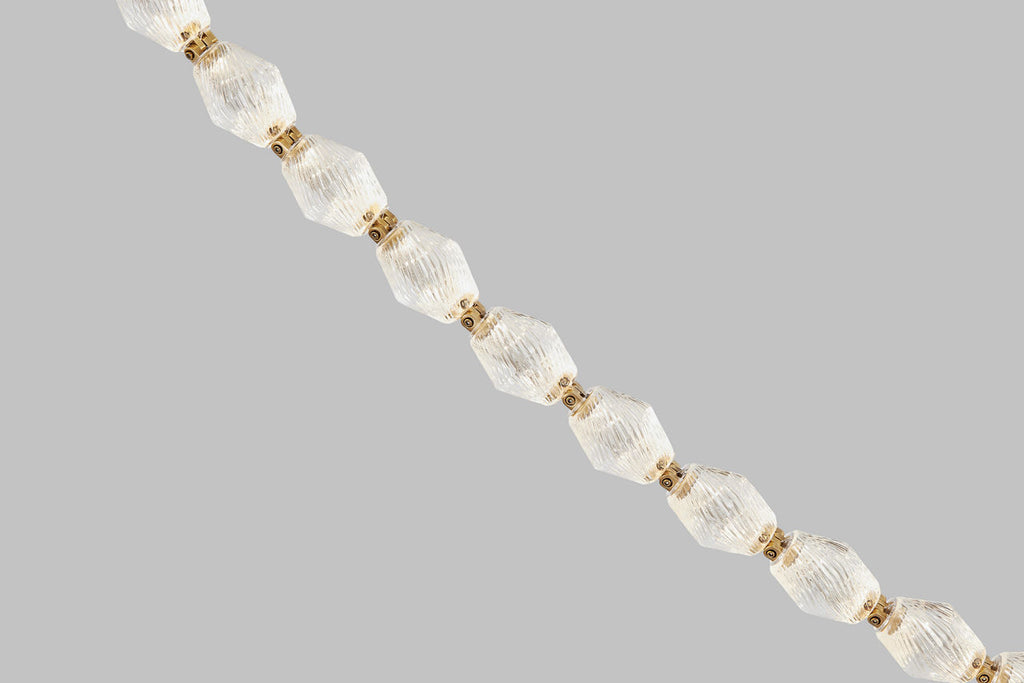 Collier 240 Chandelier Natural Brass Integrated LED 2700K 90 CRI 120V (Remote)