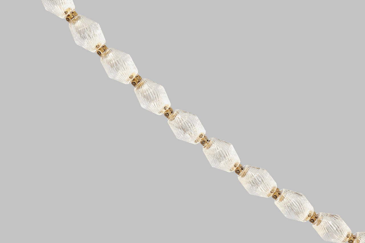 Collier 240 Chandelier Natural Brass Integrated LED 90 CRI 2700K 277V (Remote)