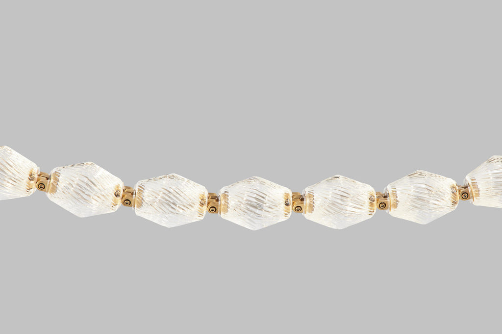 Collier 240 Chandelier Natural Brass LED 90 CRI 3000K 120V (Remote)