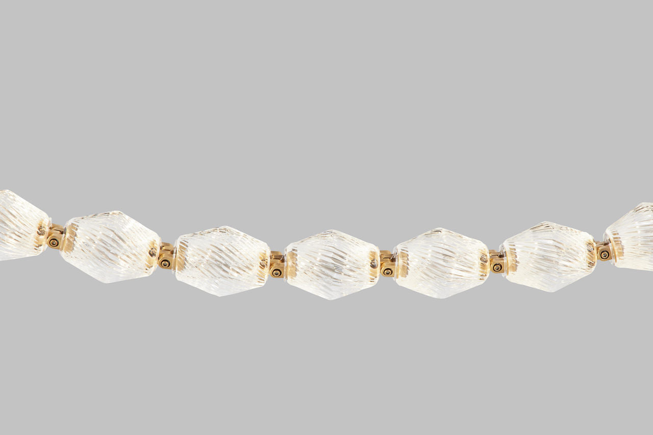 Collier 240 Chandelier Natural Brass Integrated LED 90 CRI 3000K 120-277V Universal (Surface)