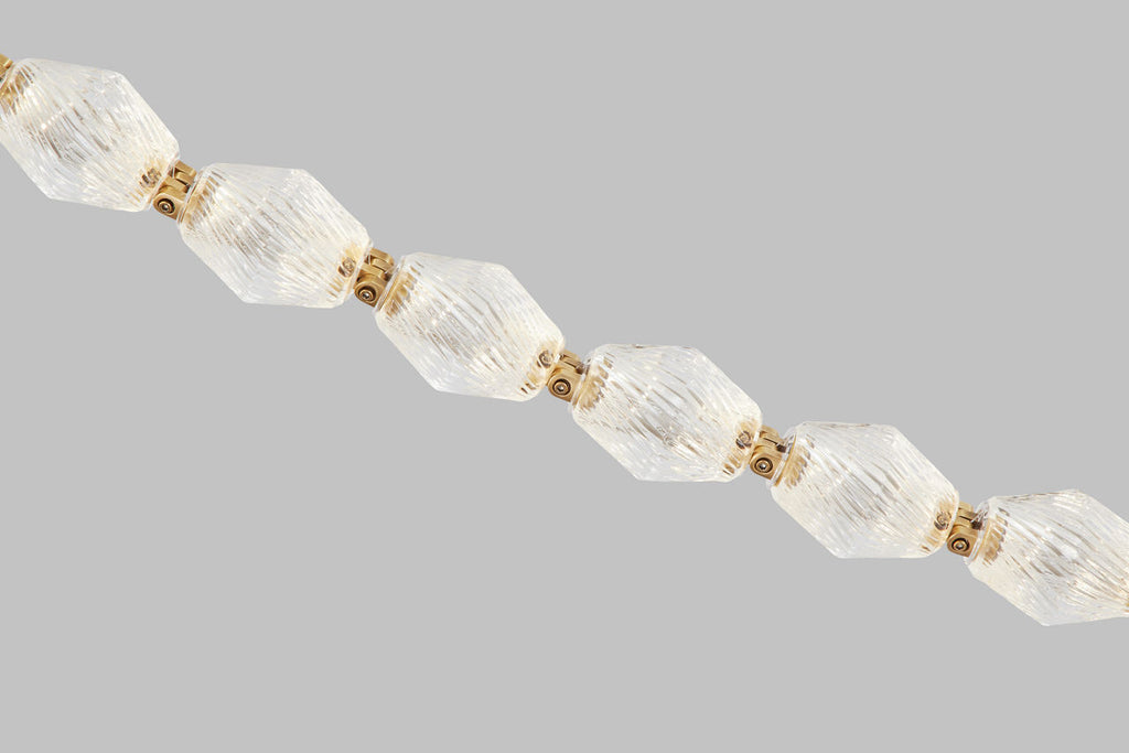Collier 240 Chandelier Natural Brass LED 90 CRI 3000K 120V (Remote)