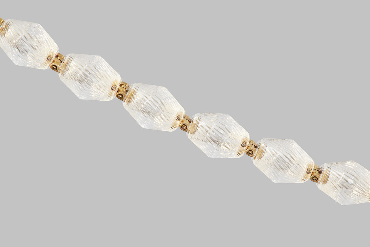 Collier 240 Chandelier Natural Brass Integrated LED 90 CRI 2700K 277V (Remote)