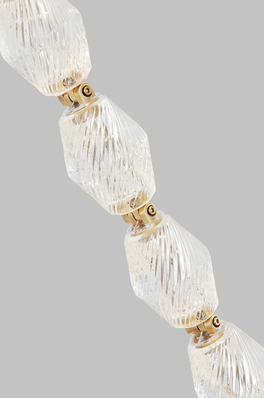 Collier 240 Chandelier Natural Brass LED 90 CRI 3000K 120V (Remote)