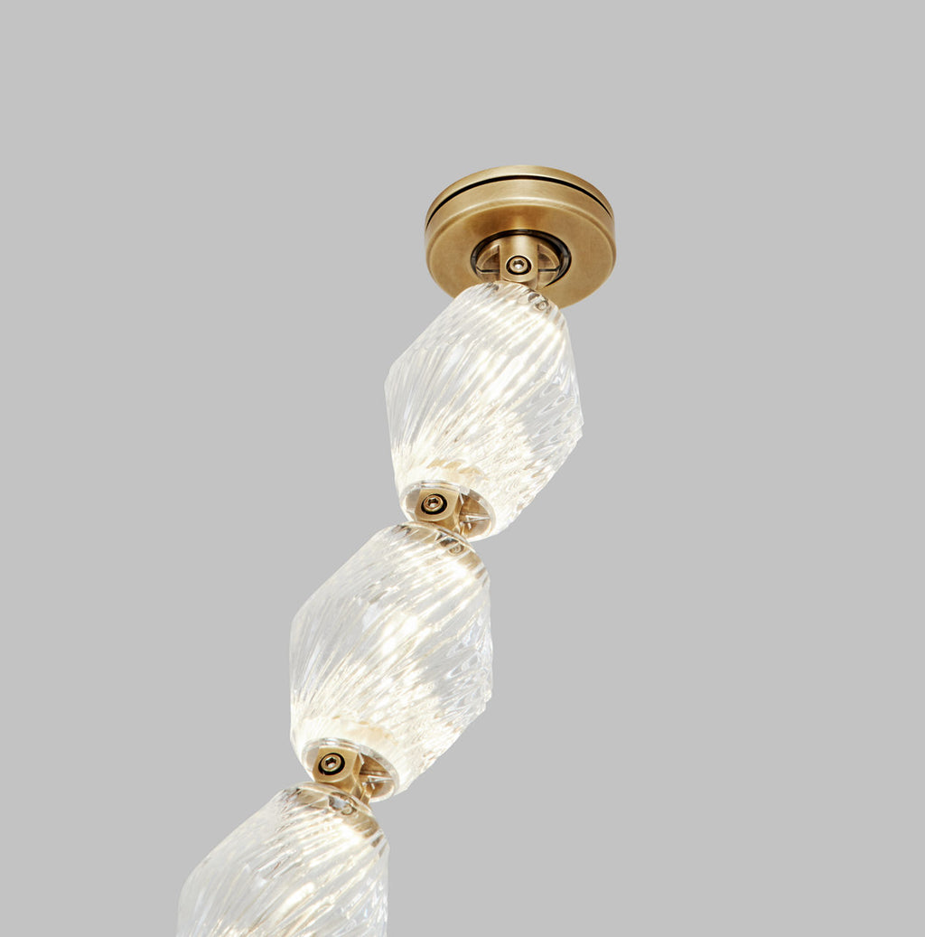 Collier 240 Chandelier Natural Brass Integrated LED 90 CRI 2700K 120-277V Universal (Surface)
