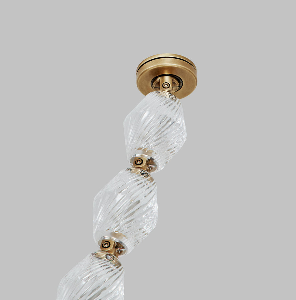 Collier 240 Chandelier Natural Brass Integrated LED 90 CRI 2700K 120-277V Universal (Surface)