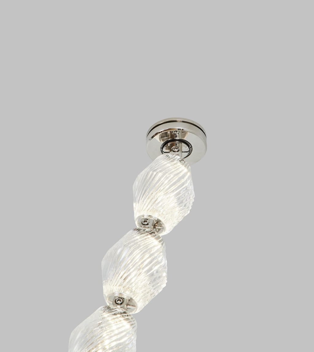 Collier 240 Chandelier Polished Nickel Integrated LED 2700K 90 CRI 120V (Remote)