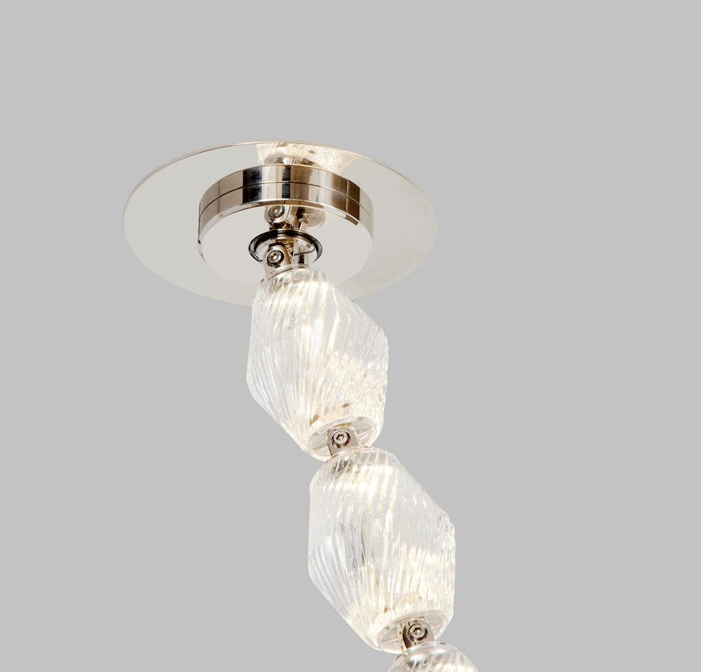 Collier 240 Chandelier Polished Nickel Integrated LED 90 CRI 2700K 120-277V Universal (Surface)