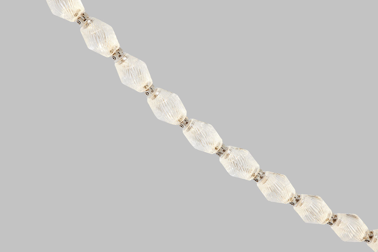 Collier 240 Chandelier Polished Nickel Integrated LED 90 CRI 3000K 120V (Remote)