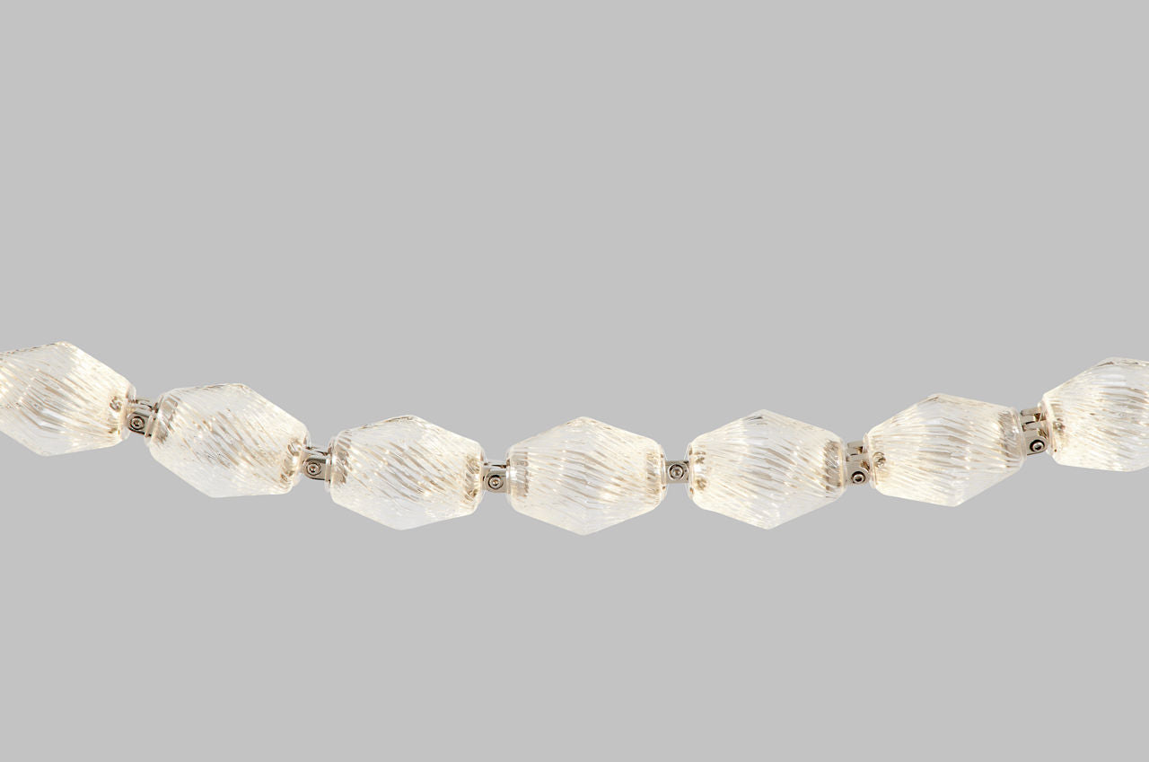 Collier 240 Chandelier Polished Nickel Integrated LED 90 CRI 3000K 120-277V Universal (Surface)