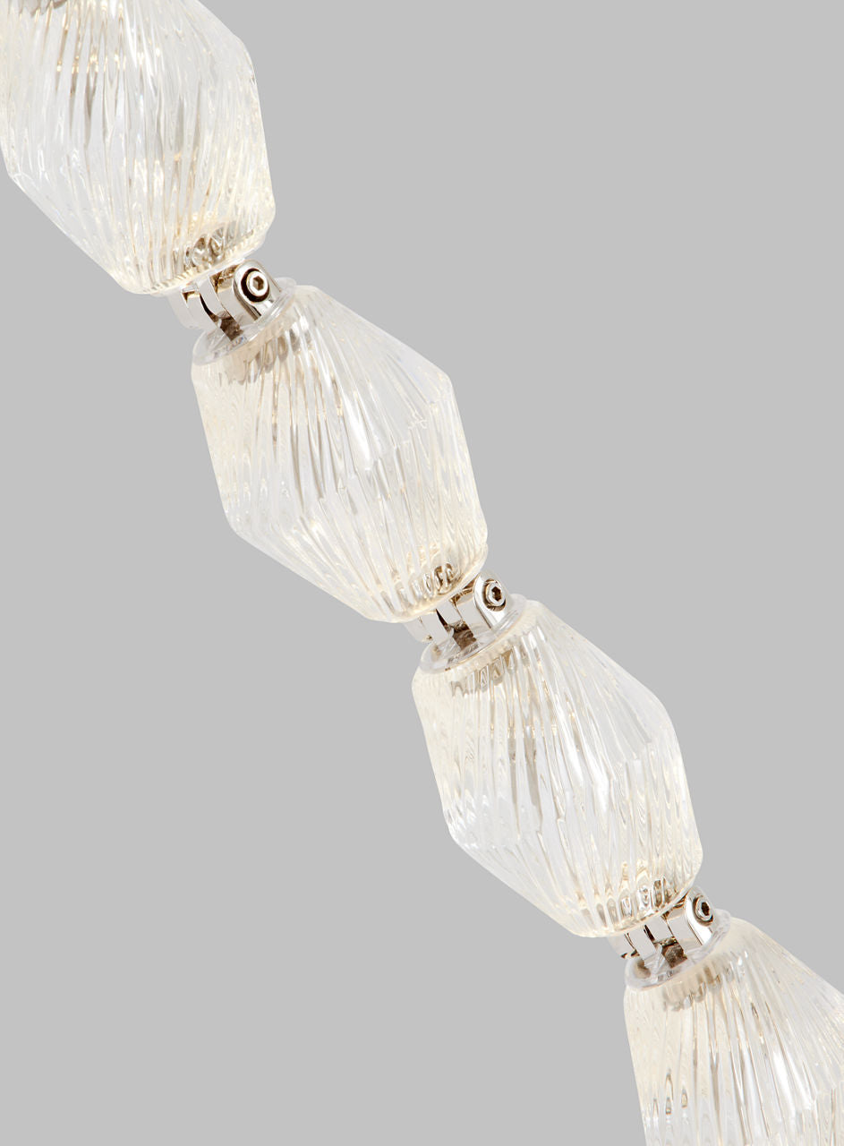 Collier 240 Chandelier Polished Nickel Integrated LED 90 CRI 2700K 120-277V Universal (Surface)