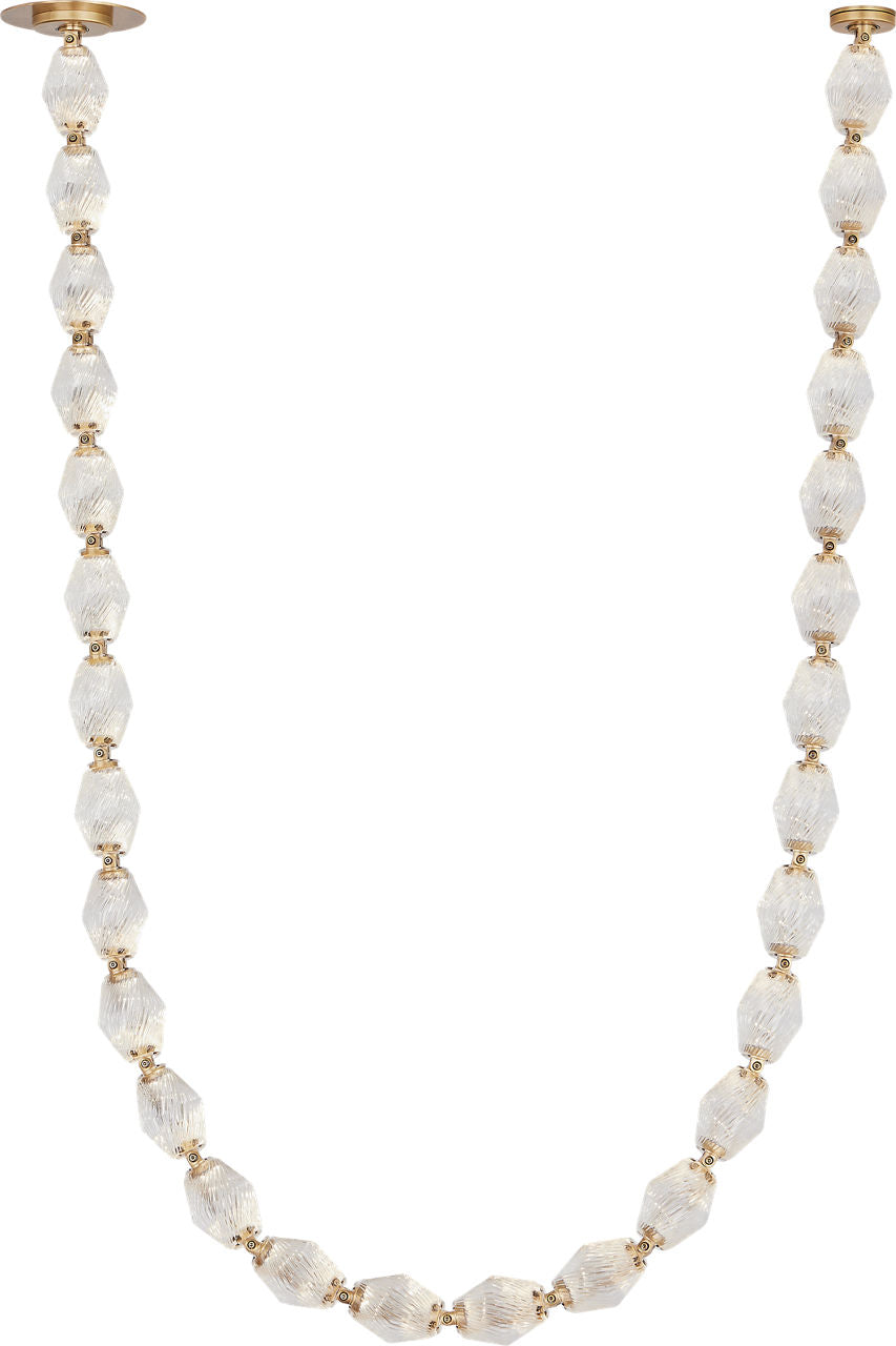 Collier 84 Chandelier Natural Brass Integrated LED 90 CRI 3000K 120-277V Universal (Surface)