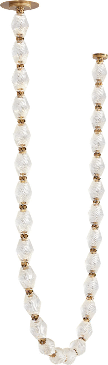Collier 84 Chandelier Natural Brass Integrated LED 2700K 90 CRI 120V (Remote)