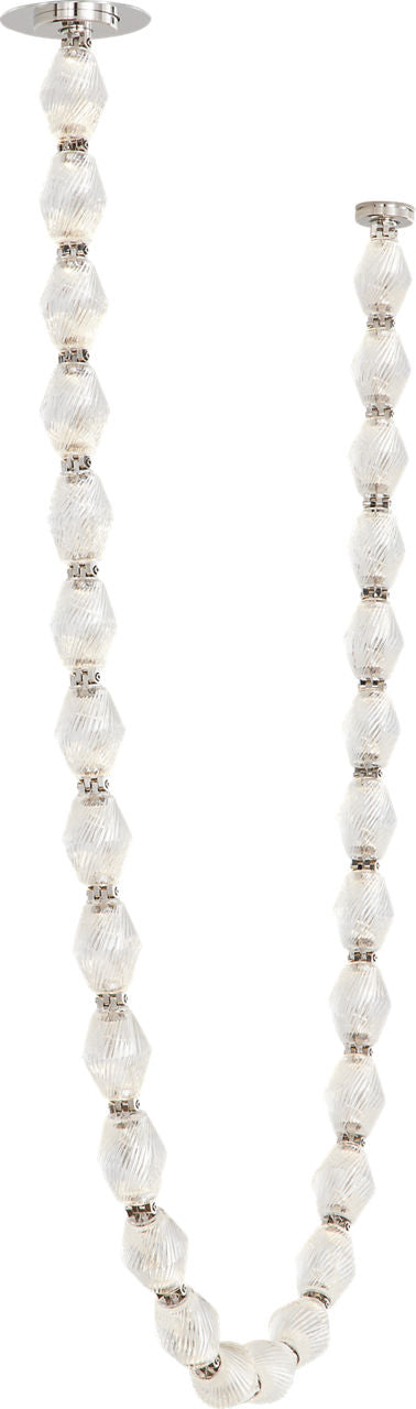Collier 84 Chandelier Polished Nickel Integrated LED 90 CRI 2700K 120V (Remote)