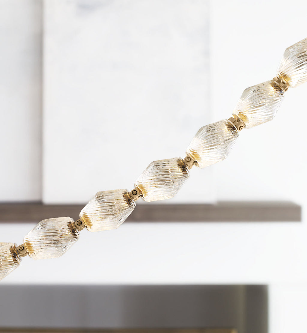 Collier 132 Chandelier Natural Brass Integrated LED 2700K 90 CRI 120V (Remote)