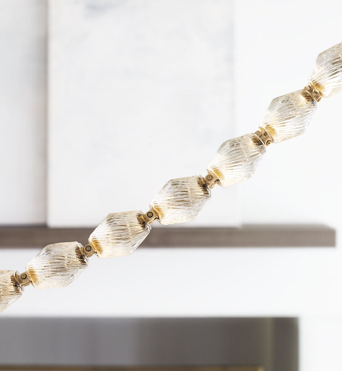 Collier 132 Chandelier Natural Brass Integrated LED 2700K 90 CRI 120V (Remote)