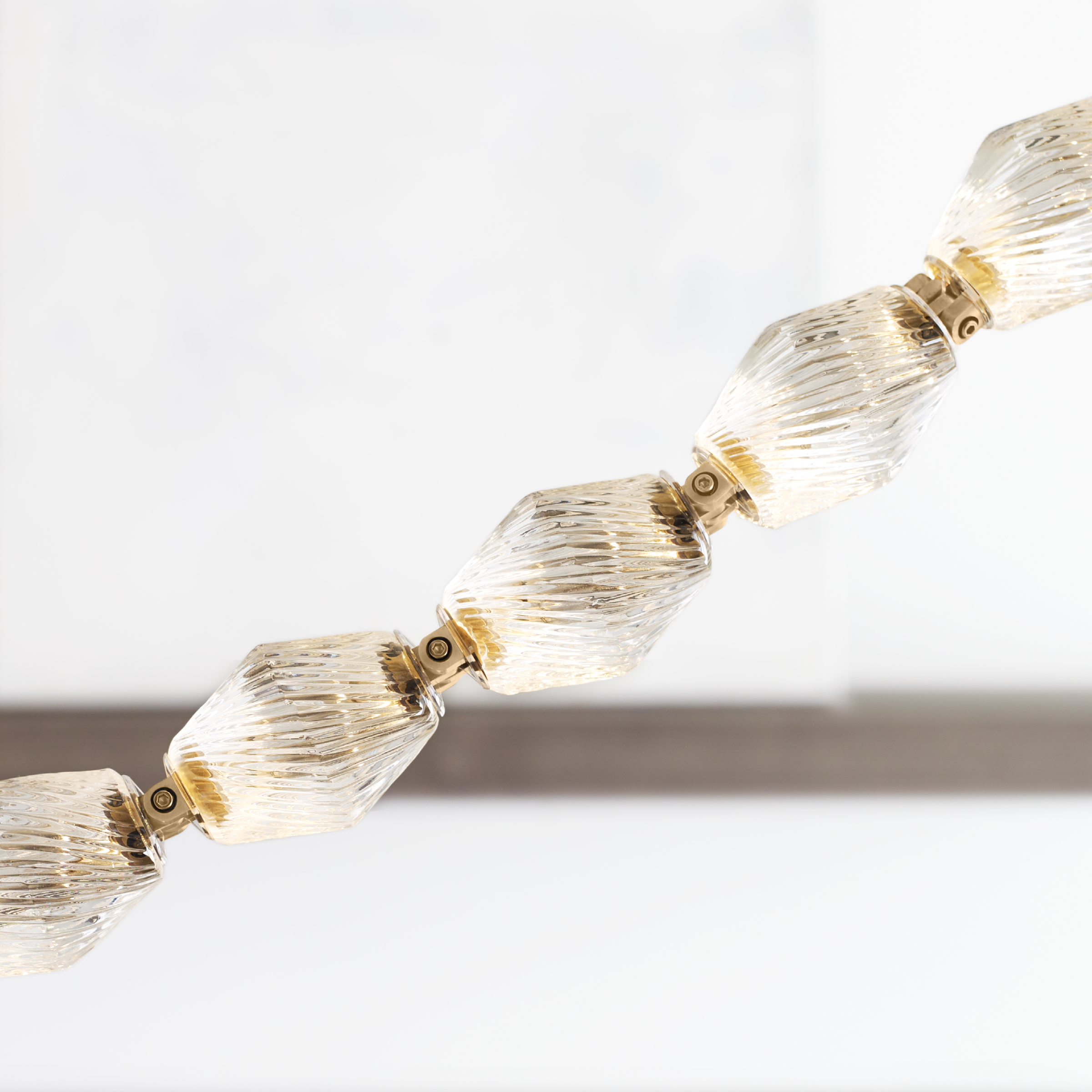Collier 108 Chandelier Natural Brass Integrated LED 90 CRI 2700K 120V (Remote)