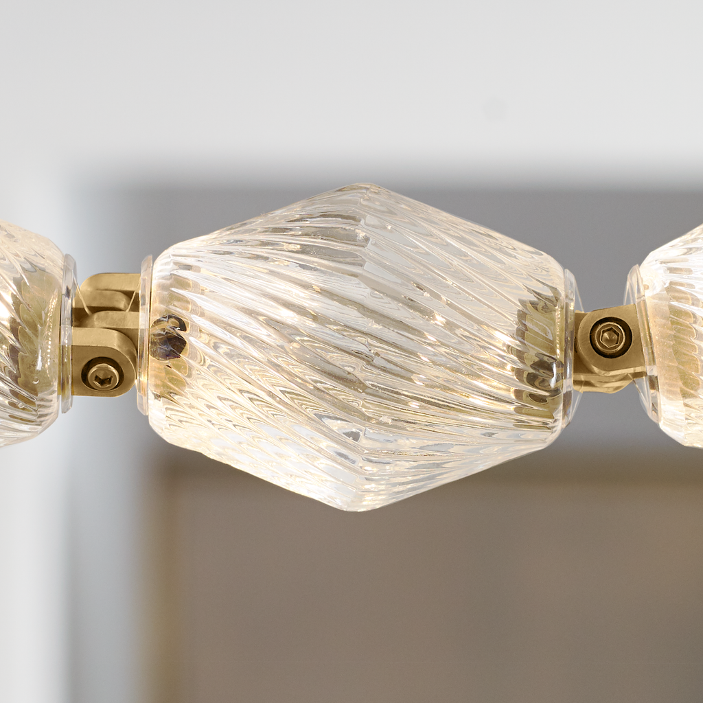Collier 108 Chandelier Natural Brass Integrated LED 90 CRI 2700K 120V (Remote)