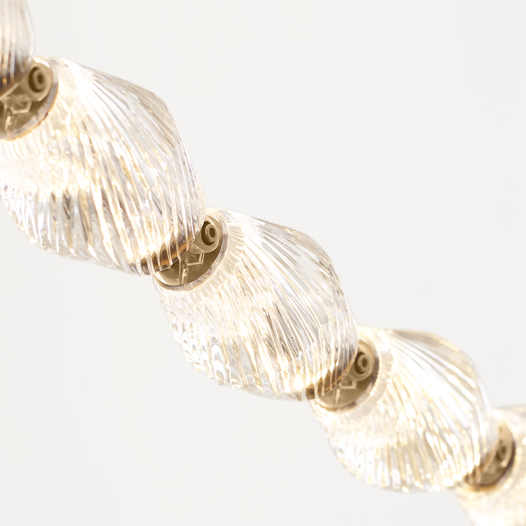 Collier 108 Chandelier Natural Brass Integrated LED 90 CRI 2700K 120V (Remote)