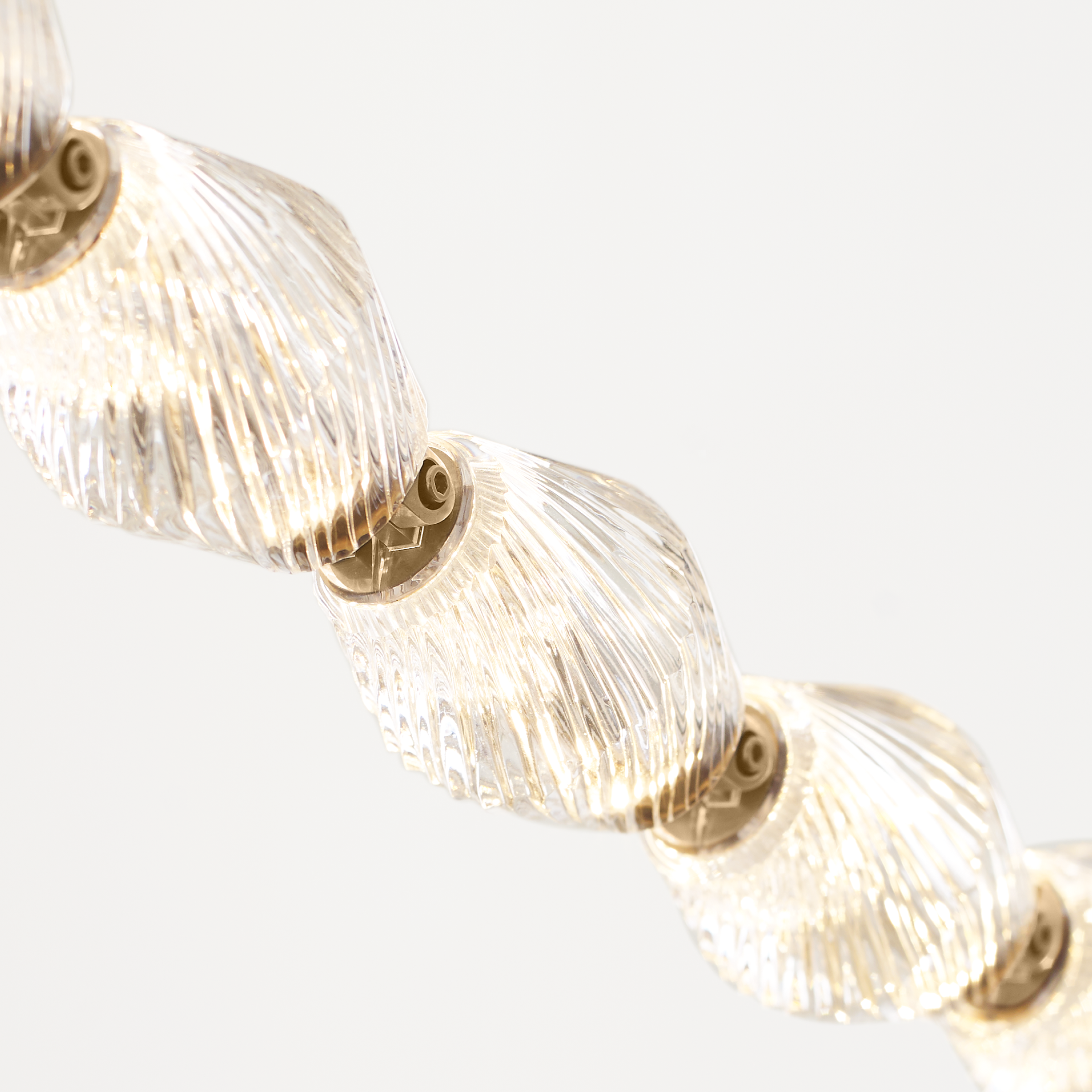 Collier 108 Chandelier Natural Brass Integrated LED 90 CRI 2700K 120V (Remote)