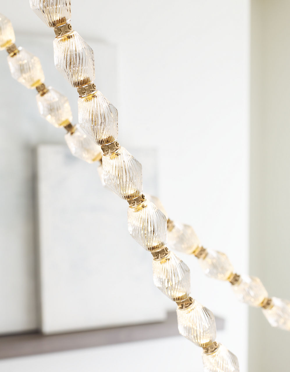 Collier 132 Chandelier Natural Brass Integrated LED 90 CRI 2700K 277V (Remote)