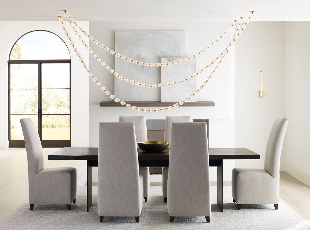 Collier 132 Chandelier Natural Brass Integrated LED 2700K 90 CRI 120V (Remote)