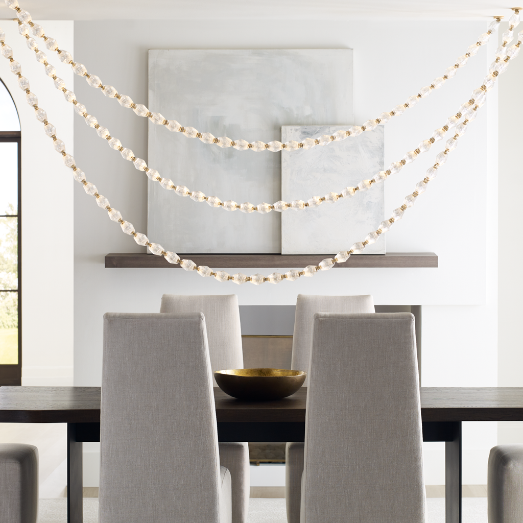 Collier 108 Chandelier Natural Brass Integrated LED 90 CRI 2700K 120V (Remote)