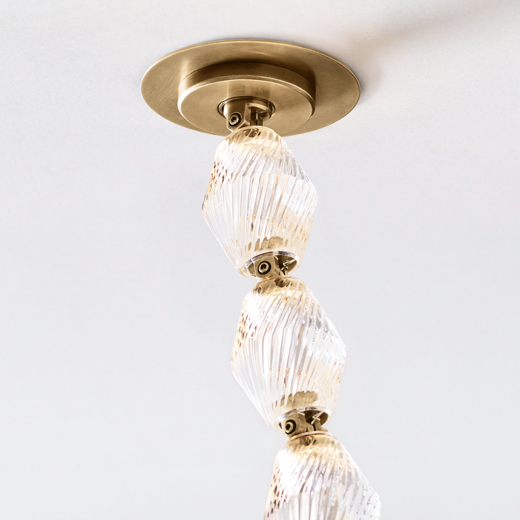 Collier 132 Chandelier Natural Brass Integrated LED 2700K 90 CRI 120V (Remote)