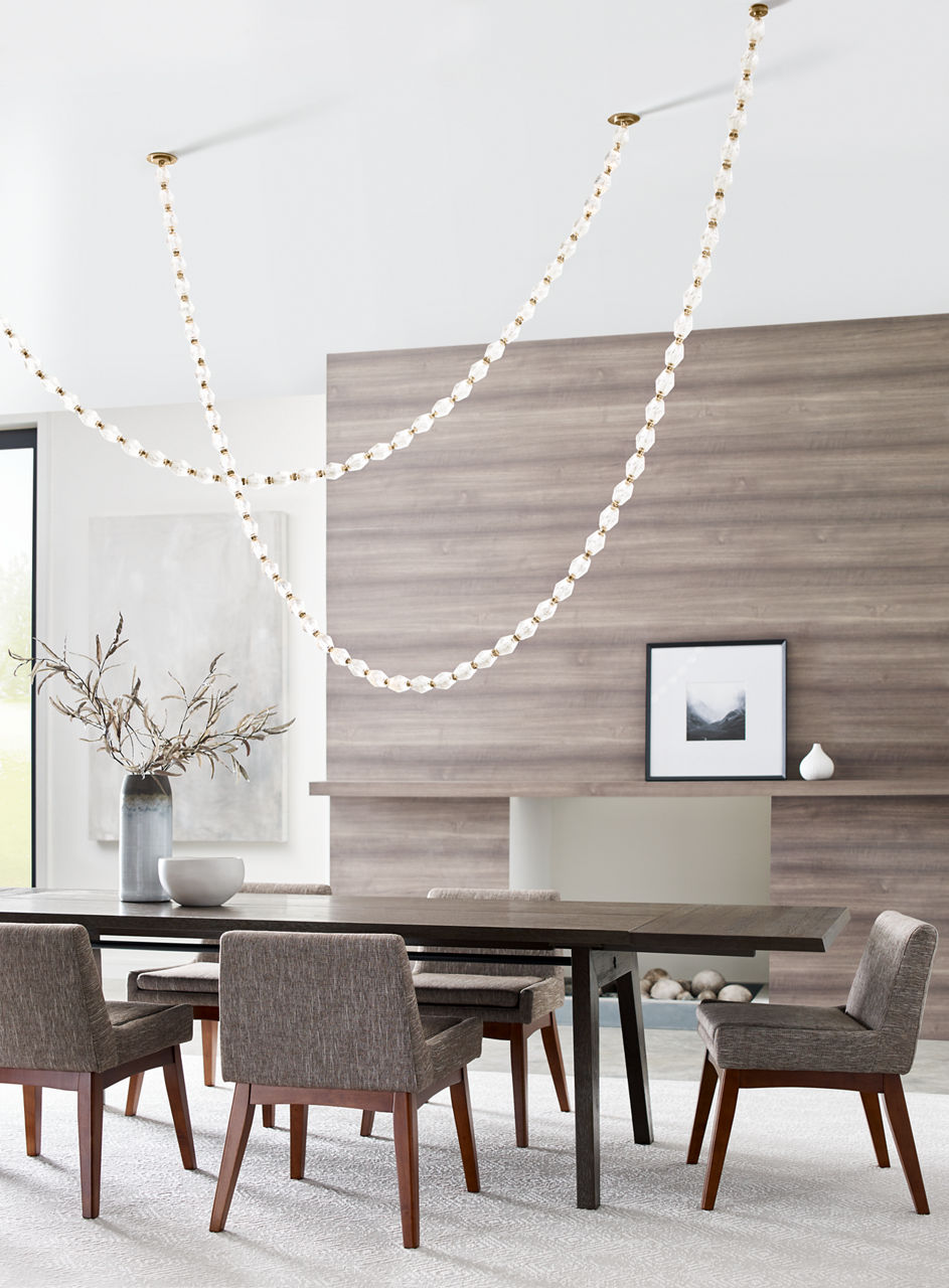 Collier 132 Chandelier Natural Brass Integrated LED 90 CRI 2700K 277V (Remote)